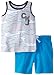 Calvin Klein Baby Boys' Two Piece Print Tank Top with Blue Short Set