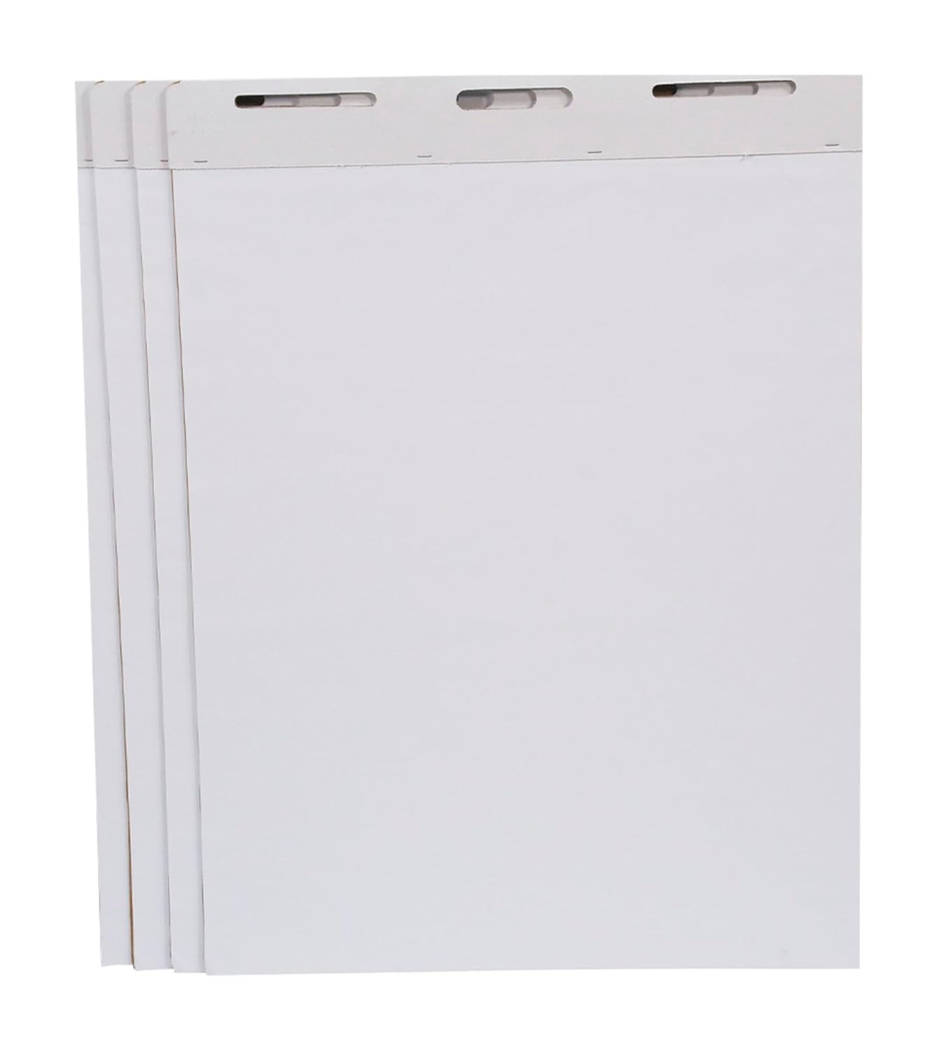 School Smart Unruled Easel Pads, 34 x 27 in, 50 Sheets, White, Pack of 4
