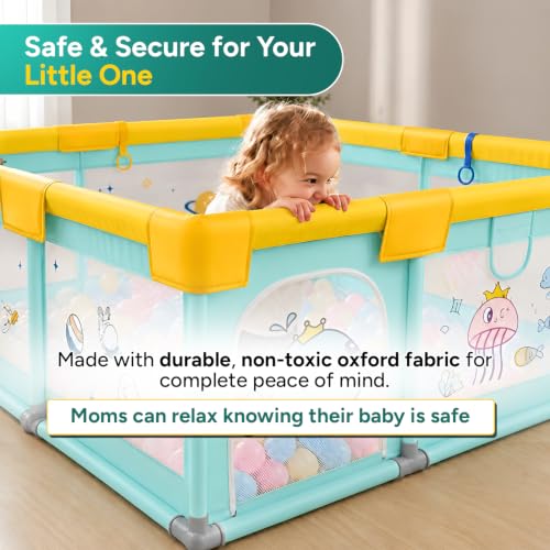 CAREIT Store CAREIT Playard 120x120 cm Aqua Green - Image 3