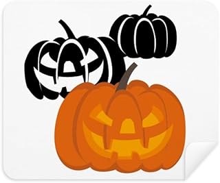 Three Pumpkins Halloween Hallowmas Cleaning Cloth Screen Cleaner 2pcs Suede Fabric