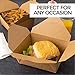 Take Out Food Containers Microwaveable Kraft Brown Take Out Boxes 45 oz (50 Pack) Leak and Grease Resistant Food Containers - Recyclable Lunch Box - To Go Containers for Restaurant, Catering and Party