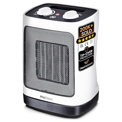 Pro Breeze 2000W Mini Ceramic Fan Heater - 3 Heat Settings
