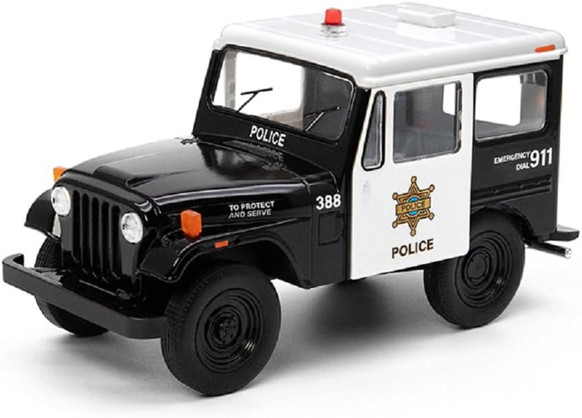 KiNSMART - 1971 Jeep DJ-5B Police Edition 5" 1:26 Scale Die Cast Metal Modle Toy Truck