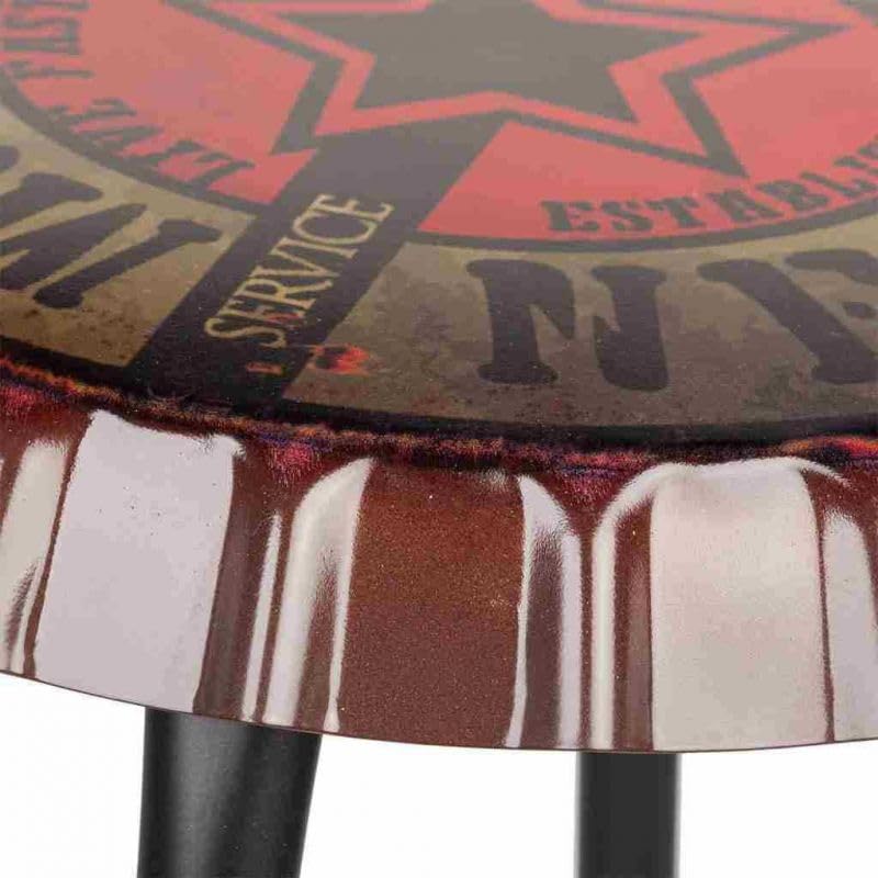 Tabouret rond métal noir empilable pour petits espaces et appartements - 5