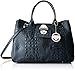 Chicca Borse Cbc7718tar, Sacs portés main femme, Bleu (Dark Blue), 15x25x35 cm (W x H L)