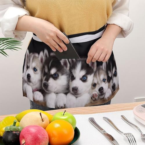 Tablier demi-taille imperméable Husky résistant avec 3 poches