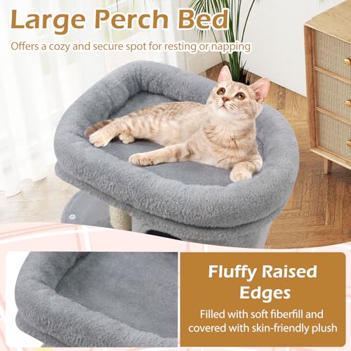 Árbol para gatos Tangkula pequeño 26 pulg interior gris miniatura 5