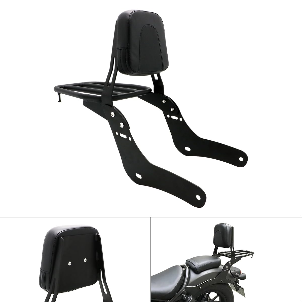 Sissy Bar Rückenlehne mit Gepäckträger für Honda Rebel CMX1100 2021-2023