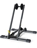 Bike Stand Floor for 16" - 29" Tires&comma; Folding Garage Bike Rack for MTB & Road Bike Up to 2&period;4" Tire Width&comma; Easy Storage Indoor Bicycle Stand，Latest Carbon Steel Version