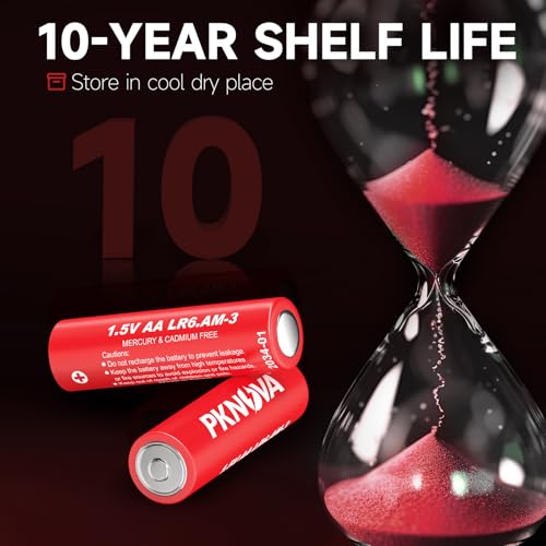 PKNOVA AA Battery, Double A Battery 1.5V Alkaline for Household and Electronic Devices - 24 Pack LR6 Battery