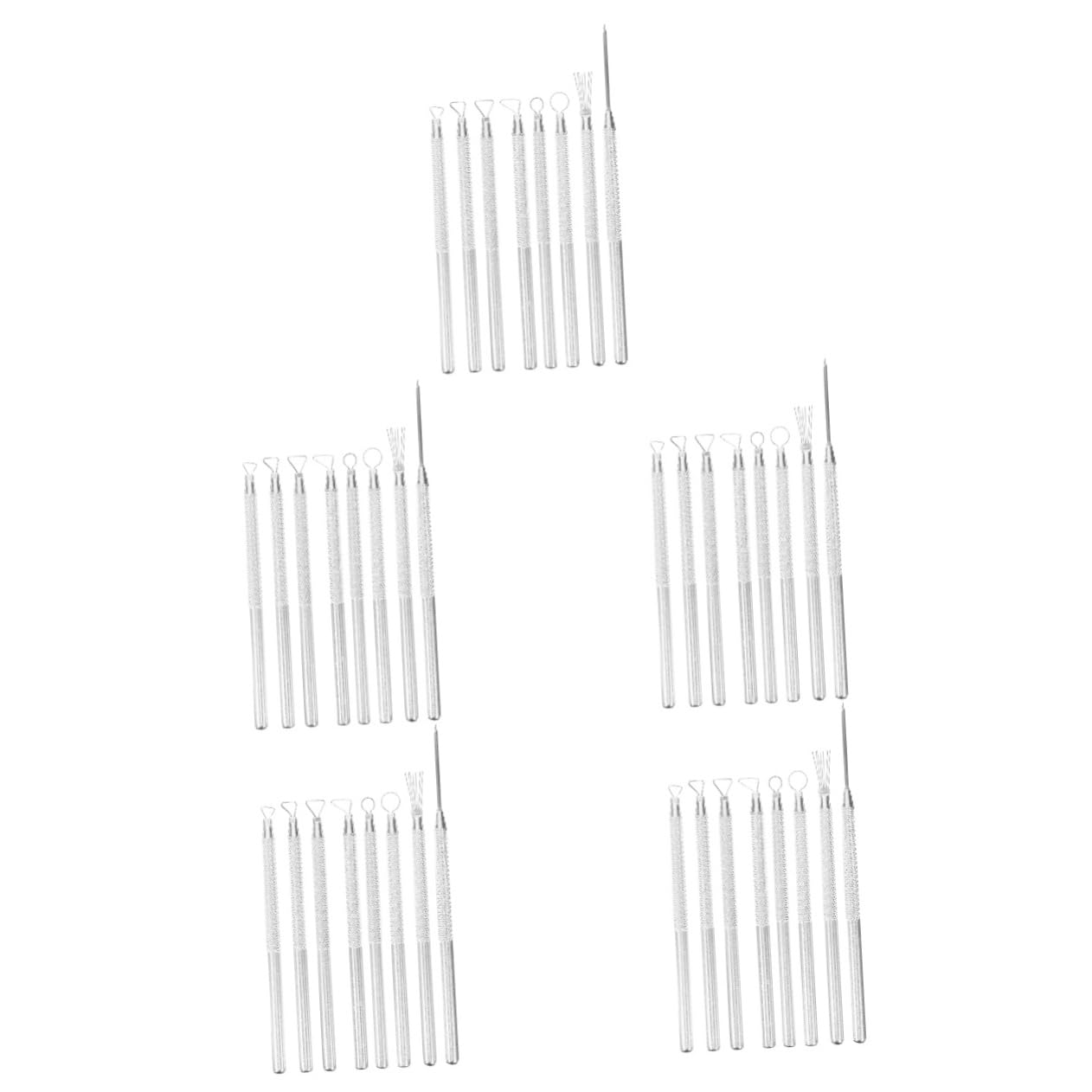 HOMSFOU 5 Set Strumenti per Ceramica per Dettagli E Scultura Argilla Aghi per Argilla Leggera Antiscivolo E Resistente per Progetti DIY 8 Pezzi*5