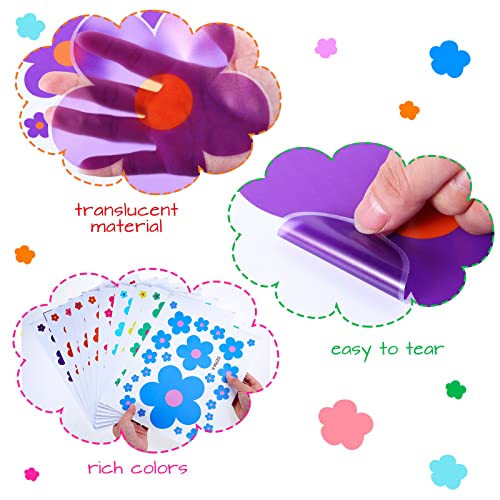 288 Pcs Y2K Cute Flowers Wall Sticker Colorful Floral Wall Decal Vinyl Peel And Stick Preppy Hippie Stickers Aesthetic Wall Flowers Wall Decor For Nursery Teen Girls Boy Kids Bedroom (Bright Colors) #TOP2