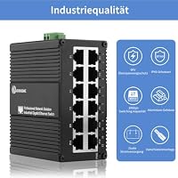 ATROODAC 12-Port Gigabit Netzwerk Switch, USB-C 5V or DC 9–56V, -40°C-75°C – Ansicht 5