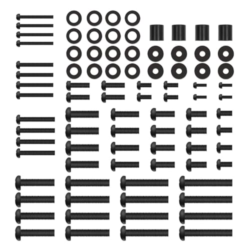 Universal TV Mounting Hardware Kit Fits Most TVs up to 80 inches, VESA Wall Mount M4, M5, M6, M8 Screws, Spacers and Washers, Works with Most TV/Monitor Mounts, PGUHP2, Black