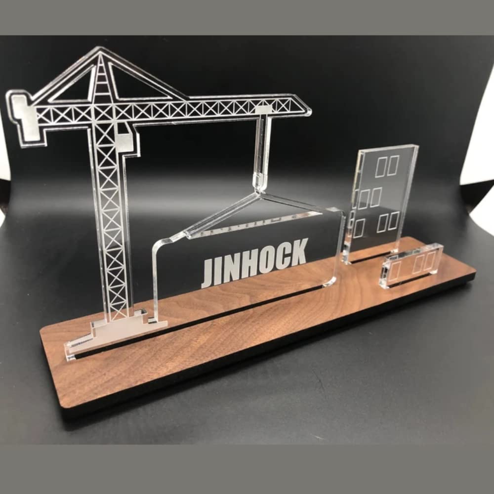 WEHATKE Personalized Civil Engineer Desk Name Plate Gift with Name & Logo | Constructor Card Holder dask top 1