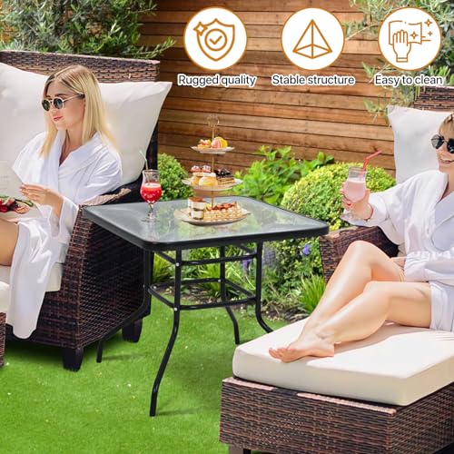 Outdoordiningtable316squarebistrotablewithumbrellaholetemperedglassmetalpatiotableforoutsideindoorpoach Urban Country Home Decor Outdoor dining table 316 square bistro table with umbrella hole tempered glass metal patio table for outsideindoorpoach urban country home decor