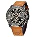 Produktbild by BENYAR Uhren Herren Analog Quarz Chronograph Herrenuhren Wasserdicht Leuchtende Datum Braun Lederband Armbanduhr Lässig Business-Kleid Uhren fur Männer Klassische Elegantes Geschenk