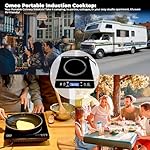 OMEO Portable Induction Cooktop Hot Plate Countertop Burner 1800 Watts Induction Burner with LCD Sensor Touch, LED Display, 10 Temperature Levels, Child Safety Lock, Auto Shutoff Function - Image 4