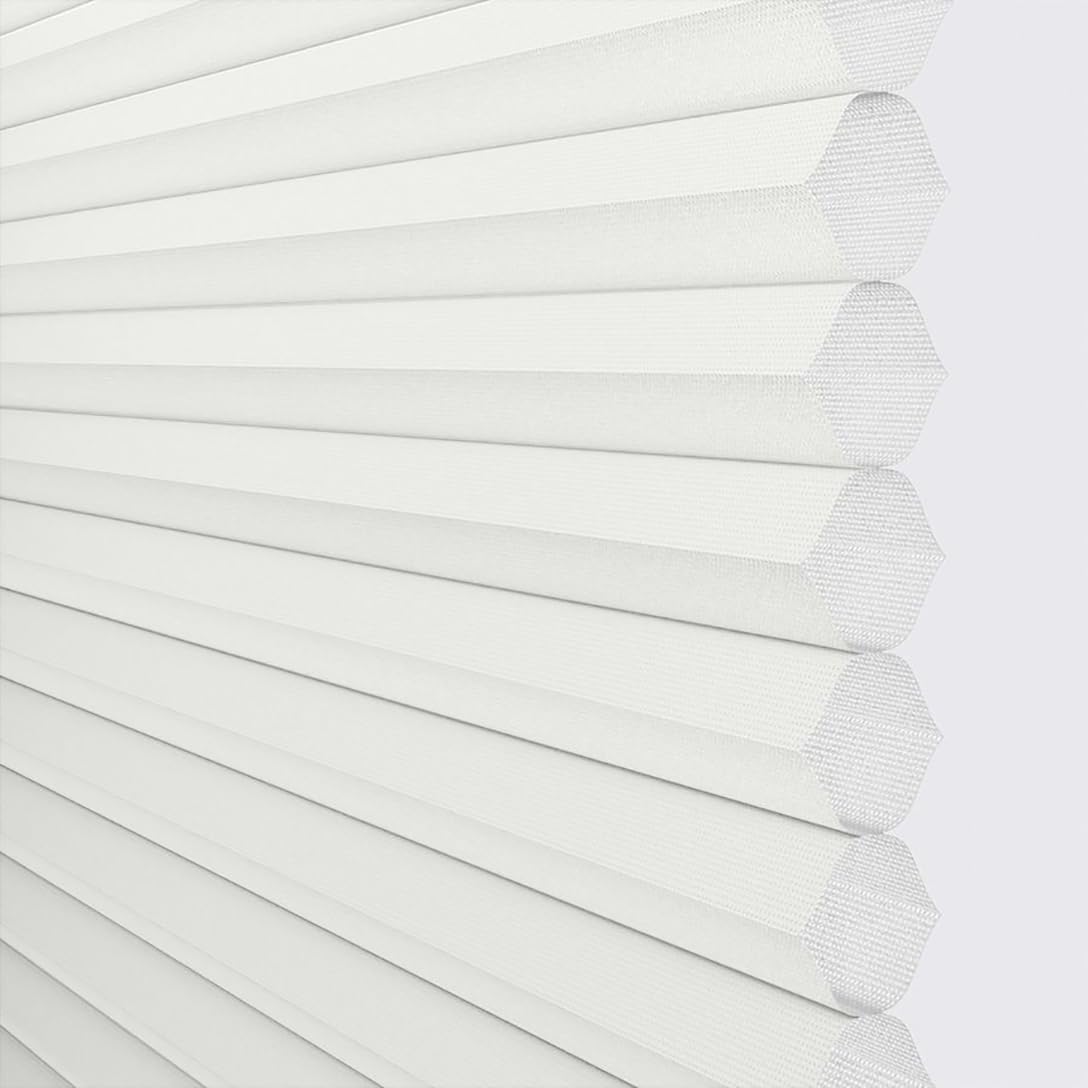 Cellular Blinds for Windows Blackout Window Shades Cordless Honeycomb Shades Custom Blind for Office. White,95" W x 50" H （241.3cmW x 127cmH）