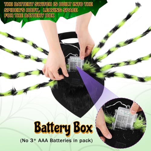 Disfraz para perro Araña con luces LED para Halloween miniatura 4