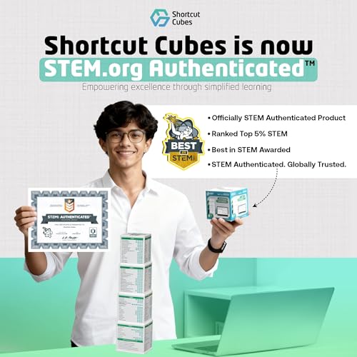 Image of 250+ Excel Shortcuts | Complete Learning Kit | 4 Interactive Nesting Cubes with Tutorial Videos | All Skill Levels Basic to Expert | Replacement for Excel Cheat Sheet Desk Pad and Excel Mouse Pad