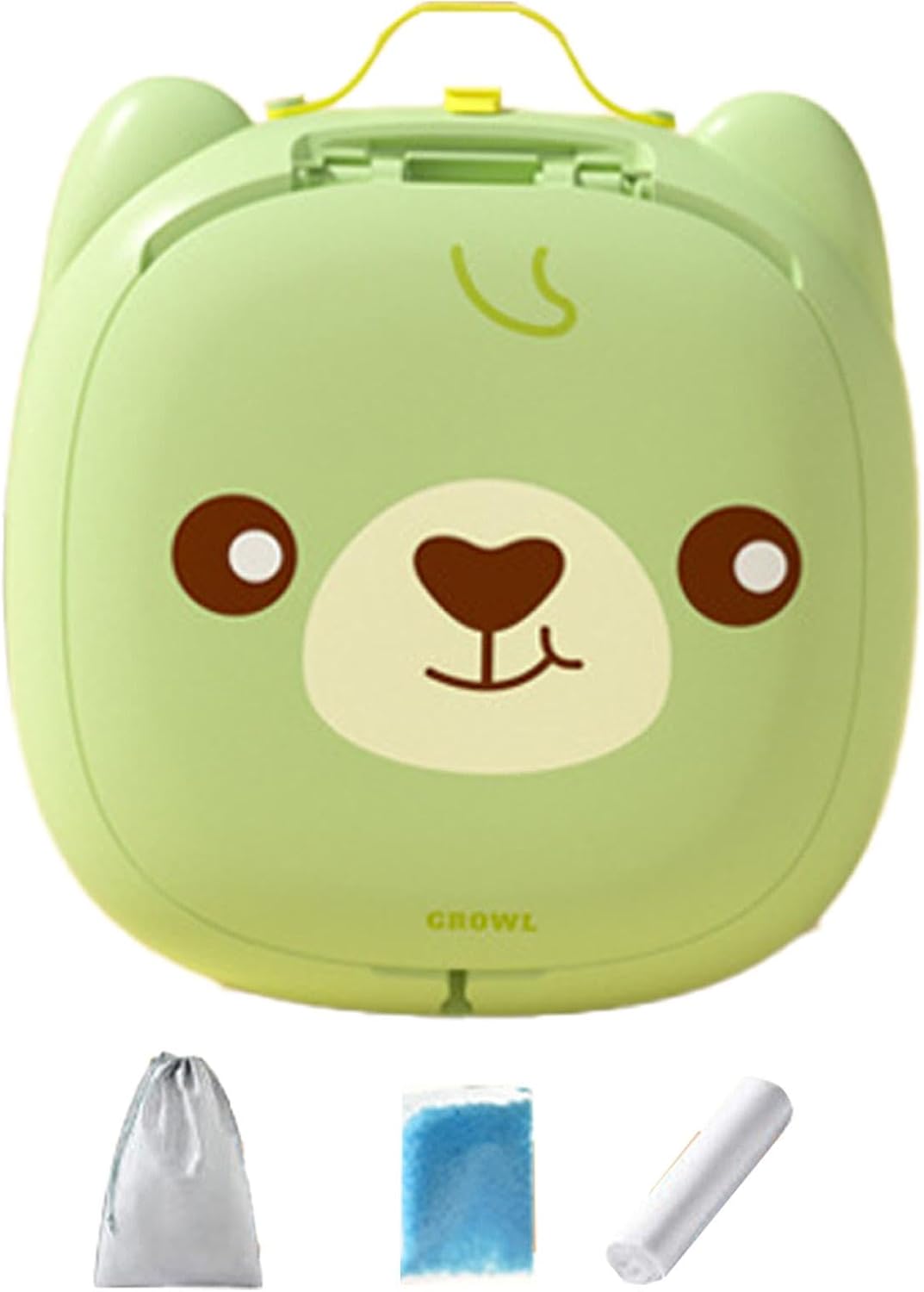 Potty Training Toilet Seat for Kids,Girls Folding Traveling Toilet Seat Portable - Kids Mobile Toilet With Storage Bag, Absorbent Sand, Cleaning Bag for Indoor, Outdoor, Car