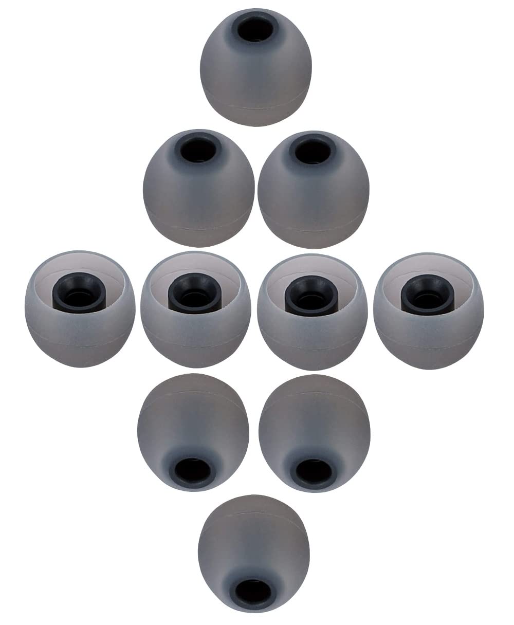 LUZWE 10 pcs (5 Pair) Silicone Rubber Earbuds for Realme Buds Tips, Eartips, Earpads, Earplugs