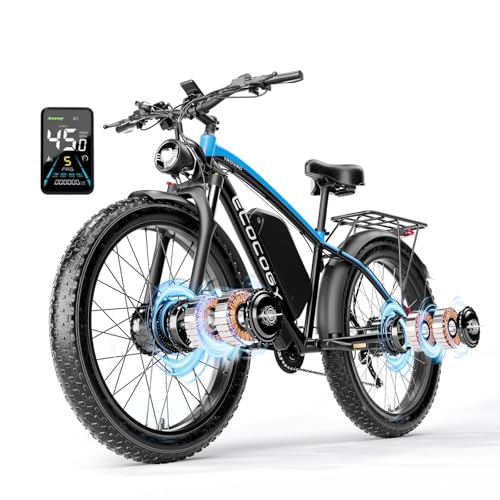 (G7-Blue 52V 32Ah) 5000W Peak Dual Motor Electric Bike for