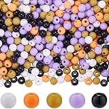 Größe und Inhalt:Diese HalloweenPerlen sind in 5 Farbe erhältlich, 300 stücke von jeder farbe, 1500 stück insgesamt. Die Größe beträgt:6x5mm (0.24 x 0.20 Zoll), Bohrung:1.8mm .