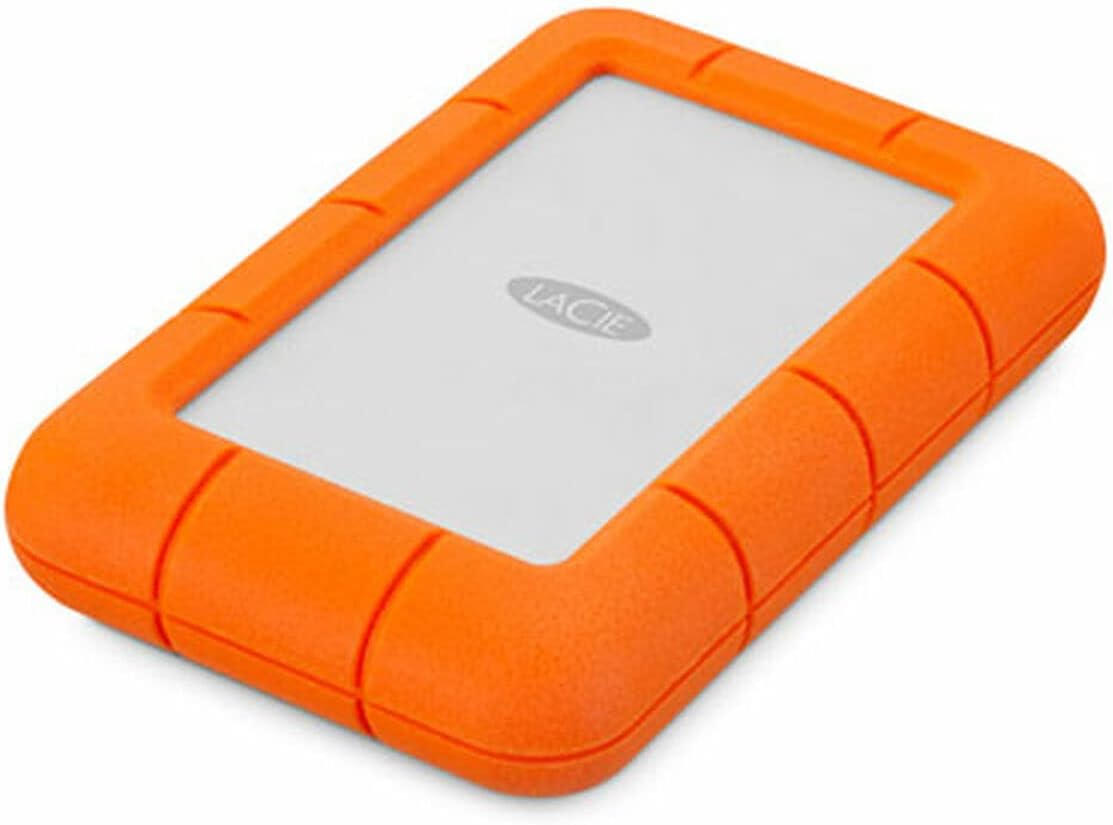 LaCie Rugged Mini, 2TB, 2.5 inches, Portable External Hard Drive, for PC and Mac, Shock, Drop and Pressure Resistant, 2 Year Rescue Services (LAC9000298)