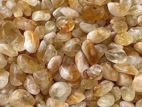 Image of GAF TREASURES 1 /2 LB Citrine Tumbled Stones, Polished Citrine Gemstone, Citrine Healing Crystals (Citrine)