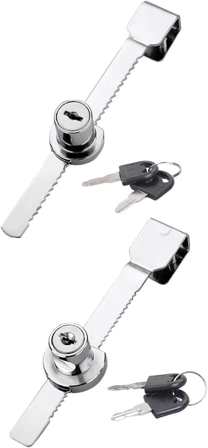 Display Case Lock 6 Pcs Display Case Lock with Two Spare Keys for Sliding Glass Doors in Retail and Office for Glass Door(328 Type)