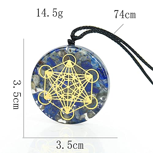 Natuurlijke Crystal Metatron Cube Ketting Quartz Gem Pendant Amethyst Lapsis Lazuli Obsidian Chakra Yoga Meditatie Charm… - Image 6