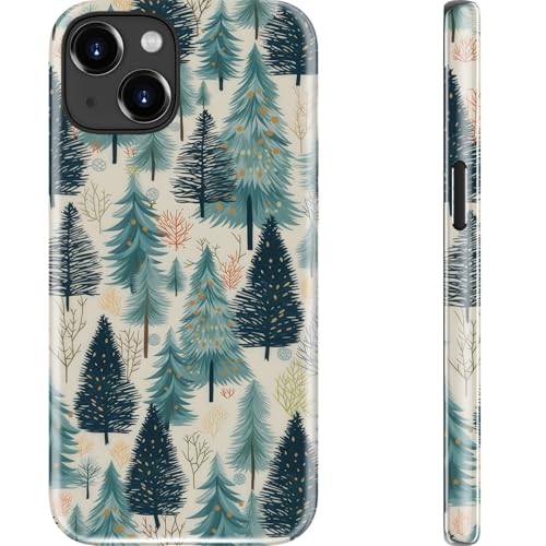 Coque iPhone 13 Mini antichoc double couche silicone et rigide motif forêt