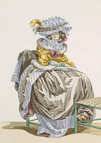 Toile 60x90cm jeune femme habillée à l'anglaise pour réveiller un mur vide