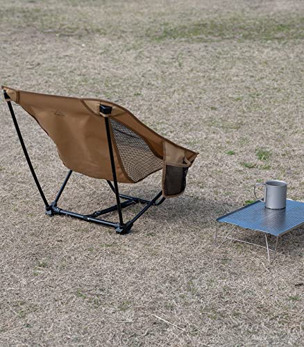 Iclimb 1 Low Ground Folding Chair And 1 Super Easy Assemble Cot Bundle, Ultralight Compact For Solo Outdoor Backpacking Camping Hiking Beach Concert #TOP3