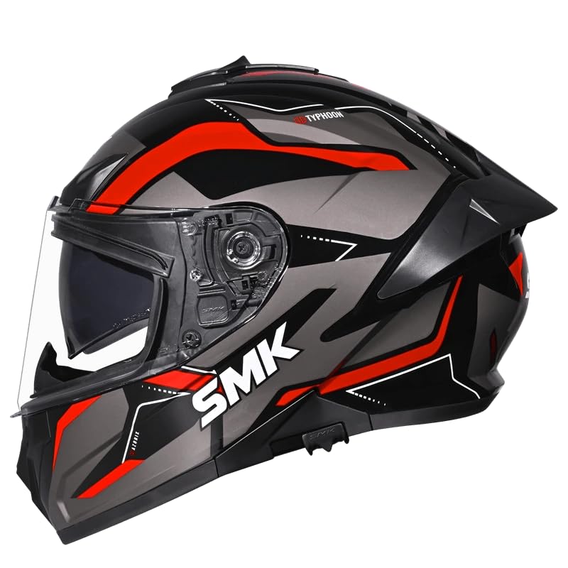 Image of SMK Typhoon Full Face Dual Visor Helmet, ISI DOT ECE 22.06 Certified