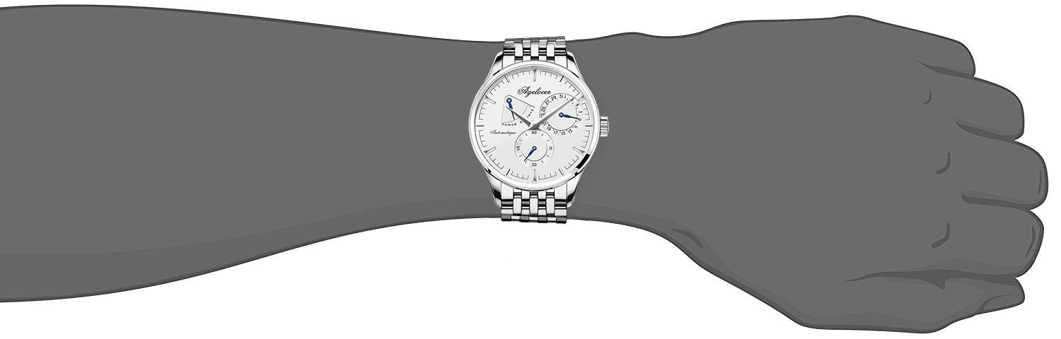 Agelocer Herren-Armbanduhr, ultradünn, automatisch, mechanisch, Farbverlauf, Zifferblatt, RI:4101A9