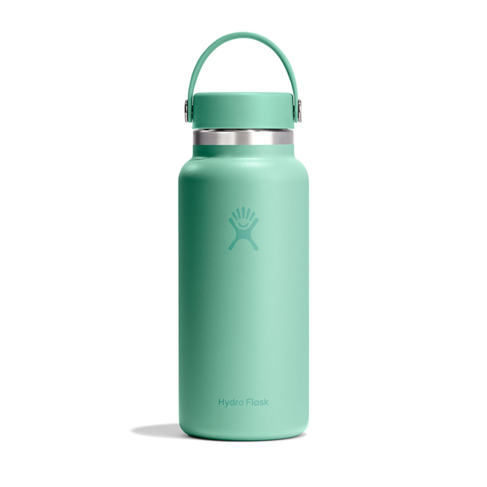 Hydro Flask Water Bottle - Insulated Stainless Steel - Wide Mouth Flex Lid, Non Spill, Leakproof and Refillable in 32 Oz Mermaid Green