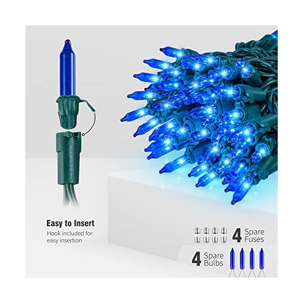 Hopolon clear christmas lights set 2pack 50count 13feet incandescent bulb mini string lights for indoor christmas tree garland birthday wedding festival decor - image 3