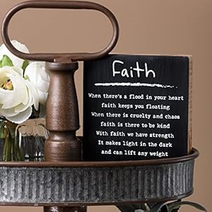 Primitivesbykathy112129faithblocksign4inchsquare Urban Country Home Decor Primitives by kathy 112129 faith block sign 4 inch square urban country home decor