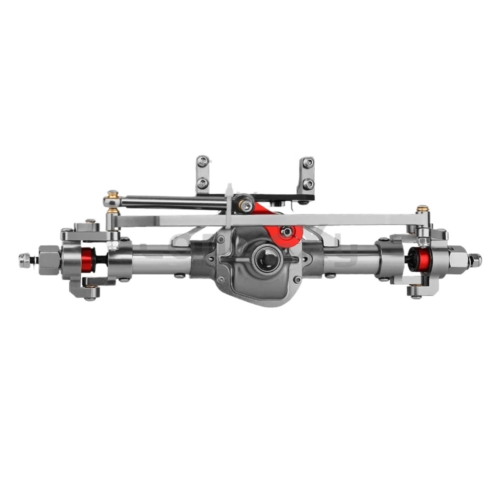 Metal Alloy Front Middle Rear Straight Axle wi/Servo Base for 1/10 RC Rock Crawler Car for Axial SCX10 RC 4WD 6x6 8x8 Upgrade Parts(TN Steering Middle)