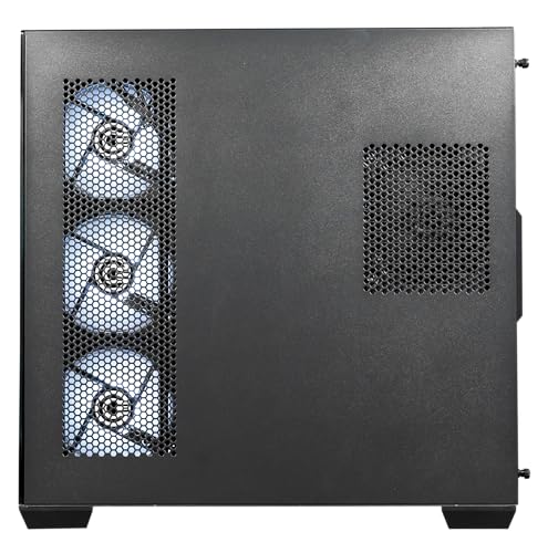 Image of Circle Lucid Curve AX BTF Mid Tower | Gaming Cabinet - Black | Panoramic Curved Glass | Support ATX, M-ATX, ITX | Pre Installed 3X Front, 3X Bottom, 1X 120MM Infinity Mirror Fans