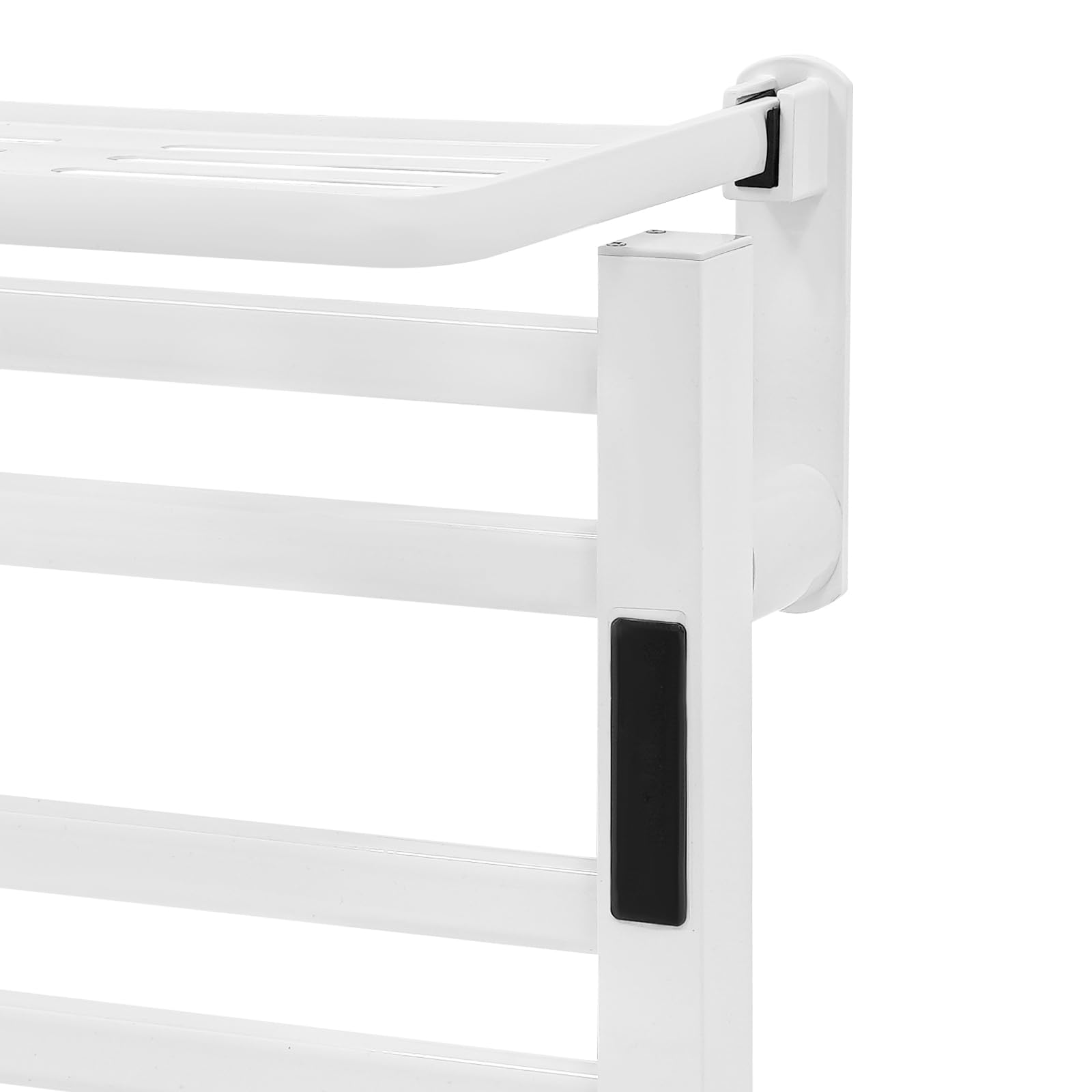 Scaldasalviette a LED, 95 W, 30 – 70 °C, controllo della temperatura, 55 x 40 x 22 cm, portasciugamani elettrico per appartamenti, bagni, balconi, hotel, ville (bianco)