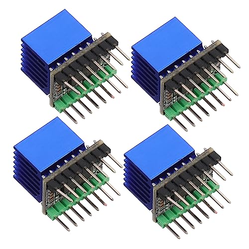PartyKindom Stepper Motor Driver Plastic and Metal Material for 3d Printing with Heat Sink 4 Sets Sinusoidal Control Com
