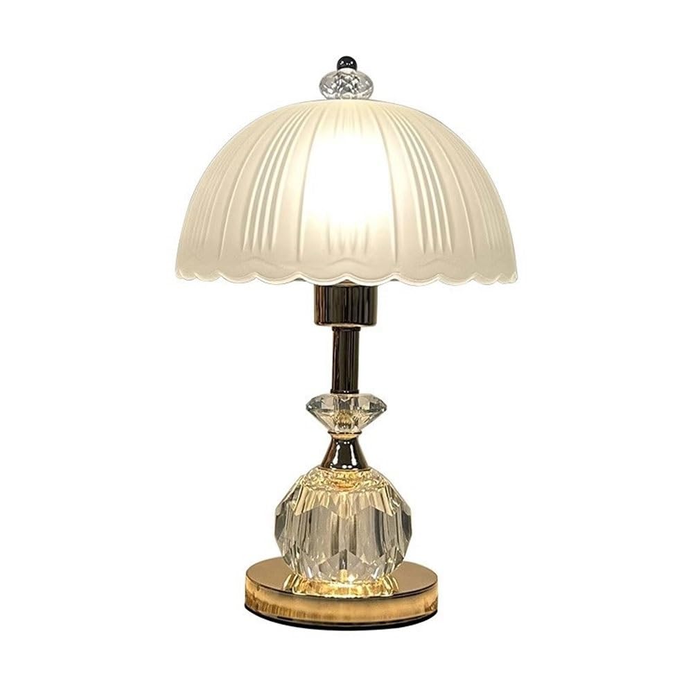 Zeng25liangOu-12 Bedside Lamps Crystal Desk Lamp Fashionable Simple, Bedroom Bedside Versatile, Study Wedding Home Use
