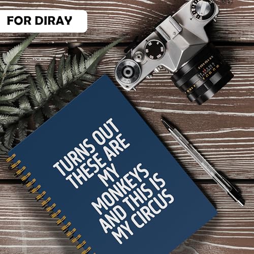 Image of Evcprz Office Notebooks Journal, Gag Fun Gifts for Coworker Boss Colleague Employee Adults Friends Women Men, Christmas School Office Supplies, Spiral Notebook 5.5x8.3 Inch(Navy Blue)