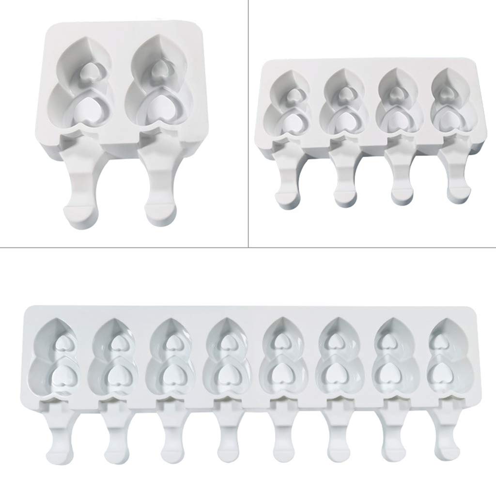Moldes para helado, Molde de silicona con forma corazón for paletas helado