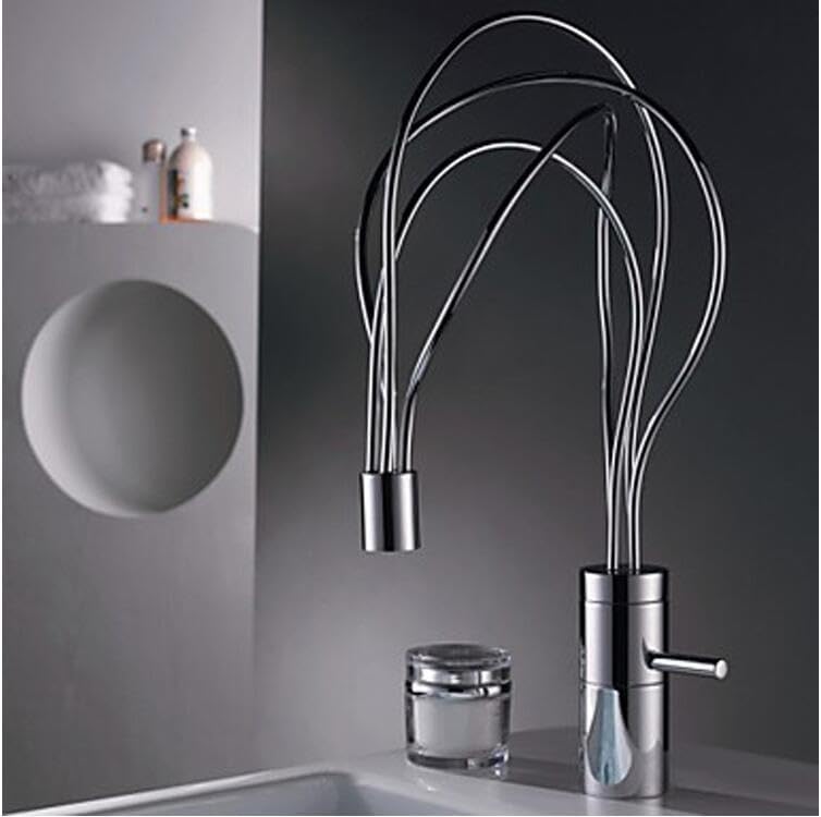 Basin Faucet LED Bathroom Mordern Desingn Bird nest hot Cold Basin Faucet Toilet Sink Faucet Waterfall Sink Tap