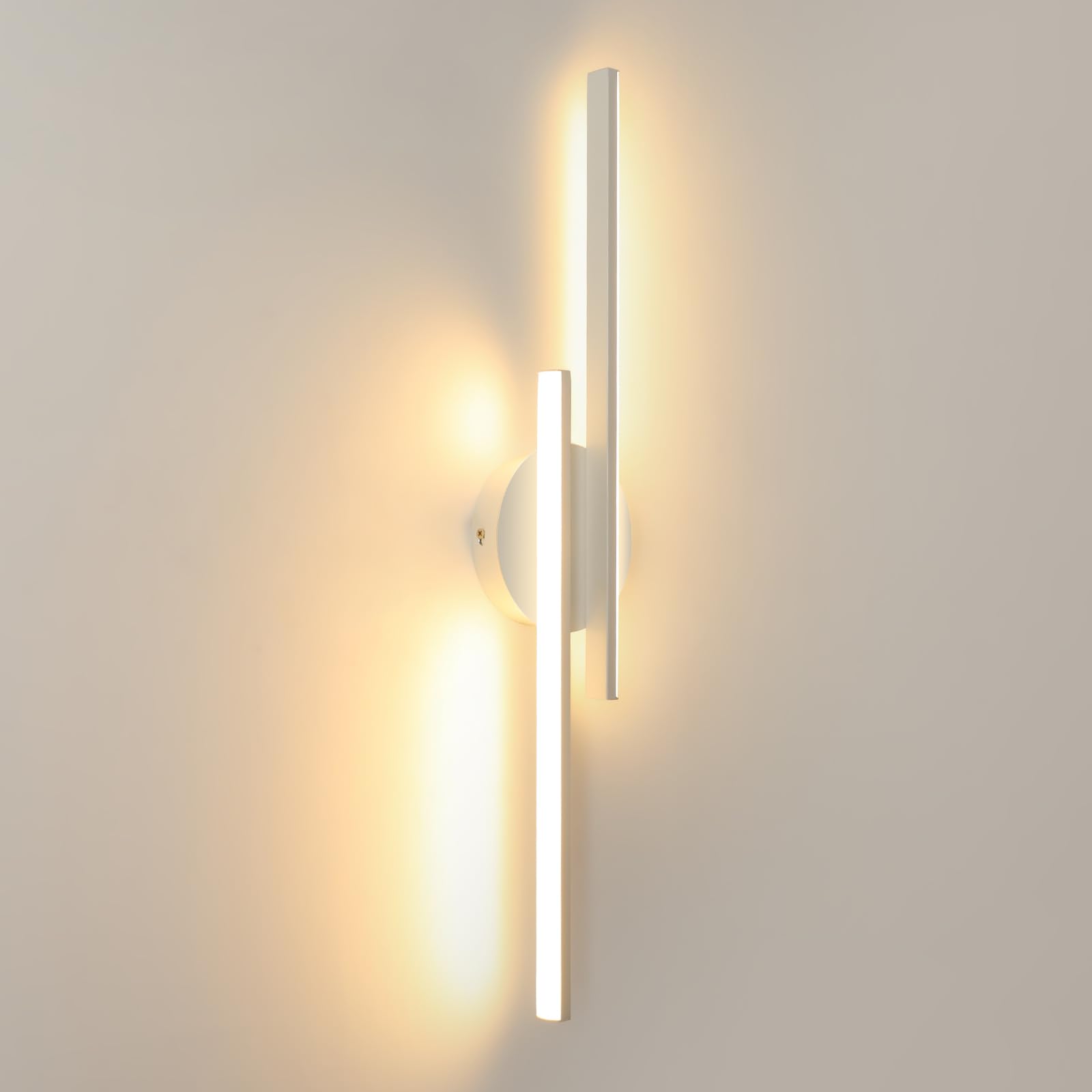 Comely Modern LED Wall Light, 24W 2700LM White LED Interior Wall Light, 60 cm for Bedroom, Living Room, Dining Room, Hallway, Stairs, Warm White 3000K